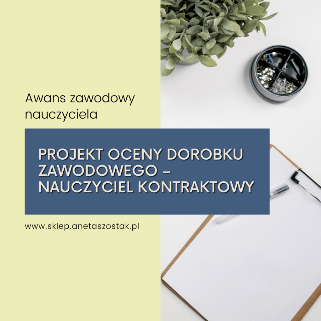 Projekt Oceny Dorobku Zawodowego Nauczyciela Za Okres Stażu