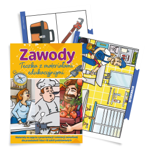 Mockupy - teczka zawody Zawody. Teczka z materiałami edukacyjnymi